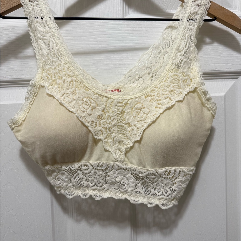 Altar'd State Cream Lace Bralette